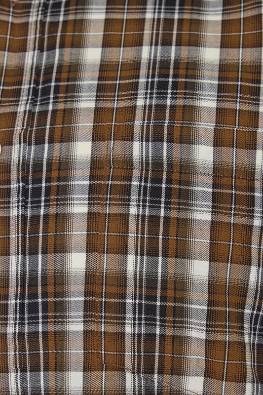 BadRhino Big & Tall Brown Check Shirt | BadRhino 3