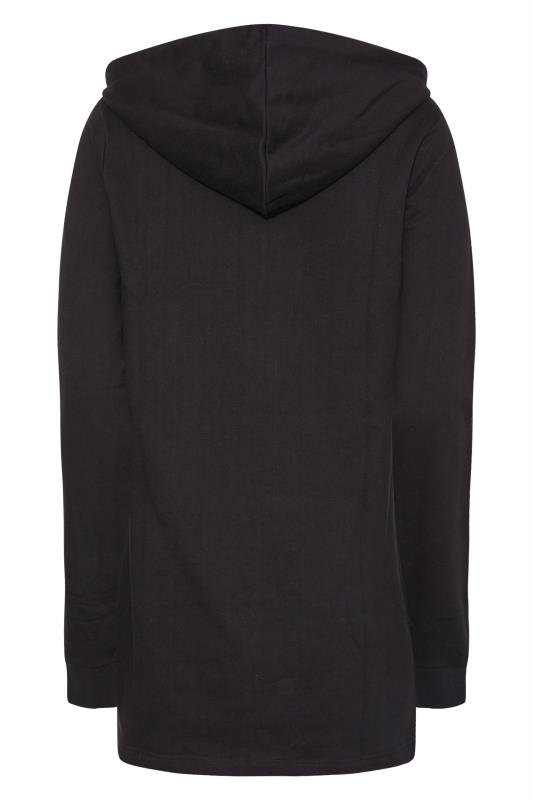 LTS Tall Women's Black Cotton Longline Hoodie | Long Tall Sally 8