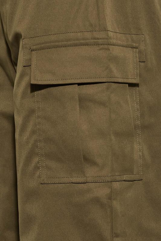 LTS Tall Khaki Green Belted Wide Leg Cargo Trousers | Long Tall Sally 4