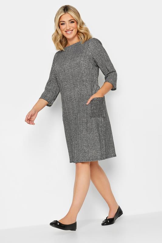 Plus Size Black Gingham Pocket Tunic Dress | Yours Clothing 2