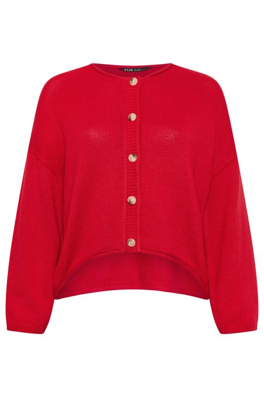 YOURS Plus Size Red Button Up Cardigan | Yours Clothing  6