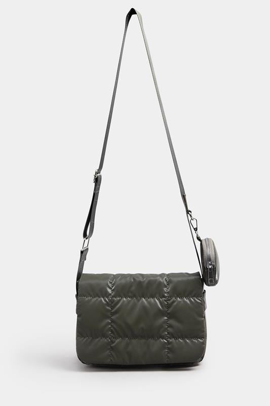  Yours Khaki Green Quilted Cross Body Bag