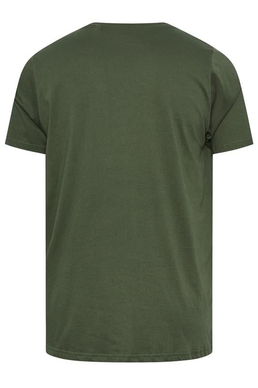  BadRhino Big & Tall Khaki Green Skull & Crossbones Graphic T-Shirt | BadRhino 8