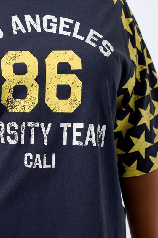LIMITED COLLECTION Plus Size Navy Blue '86' Star Print T-Shirt | Yours Clothing 4