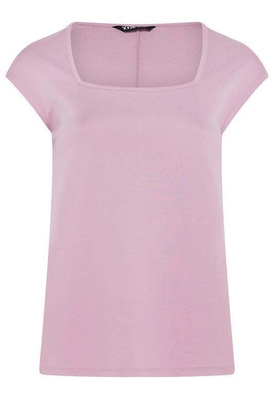YOURS Plus Size Pink Cap Sleeve Top | Yours Clothing 5