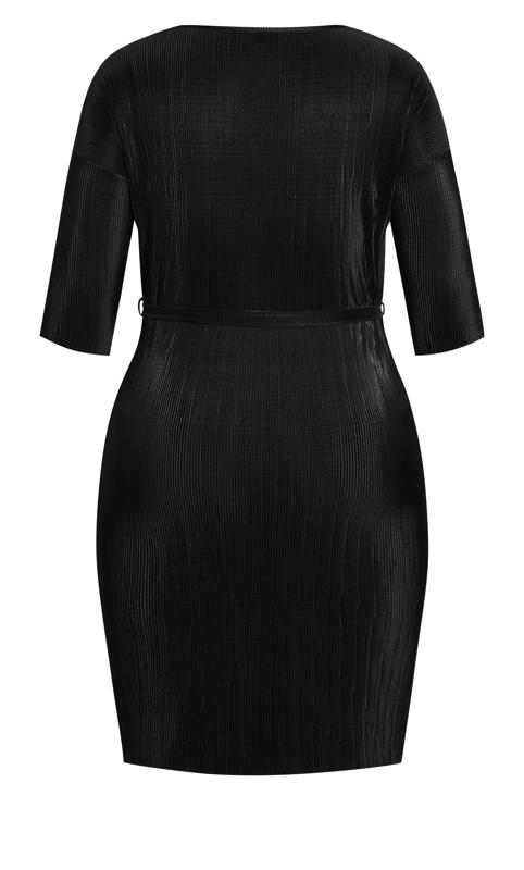 Pleat Midi Dress Black 7
