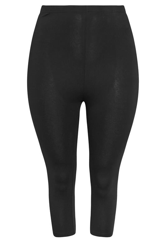 YOURSET 2 PACK Plus Size Black Daisy Cropped Leggings | Yours Clothing 9