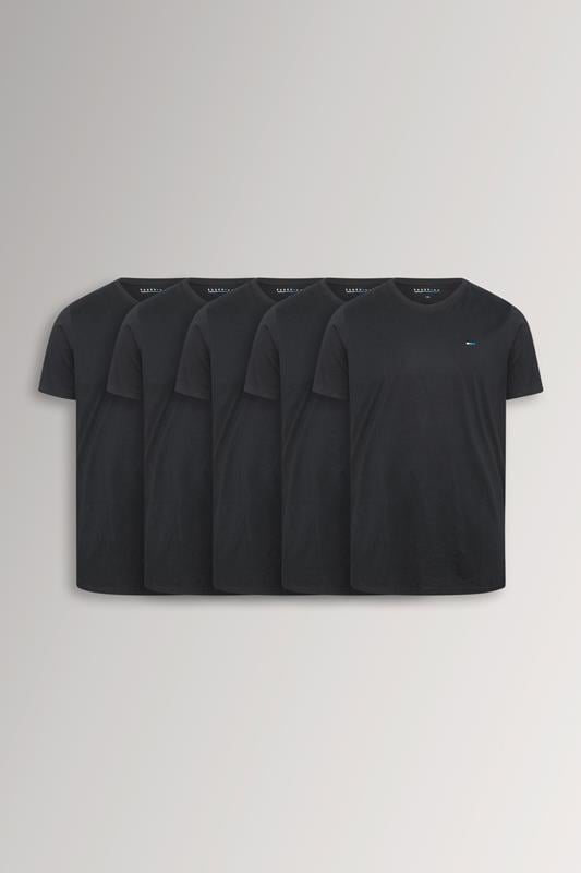 BadRhino Big & Tall 5 PACK Black Core T-Shirts