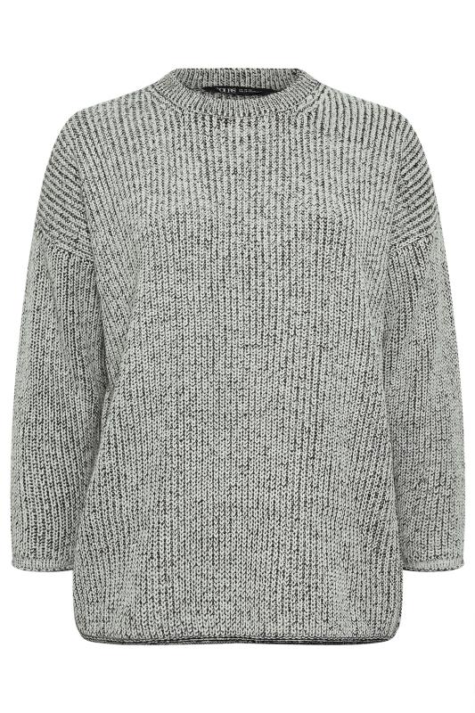 YOURS Plus Size Grey Knitted Jumper | Yours Clothing 6