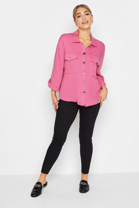 M&Co Pink Statement Button Cotton Shirt | M&Co 2