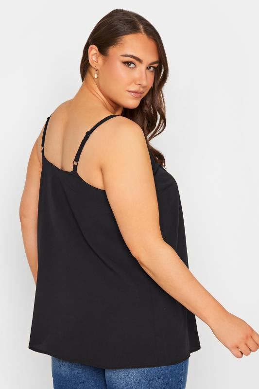 YOURS Curve Plus Size Black Cami Top | Yours Clothing  3