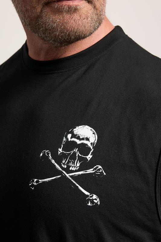 BadRhino Big & Tall Black Skull & Crossbones Graphic Muscle Vest | BadRhino 5