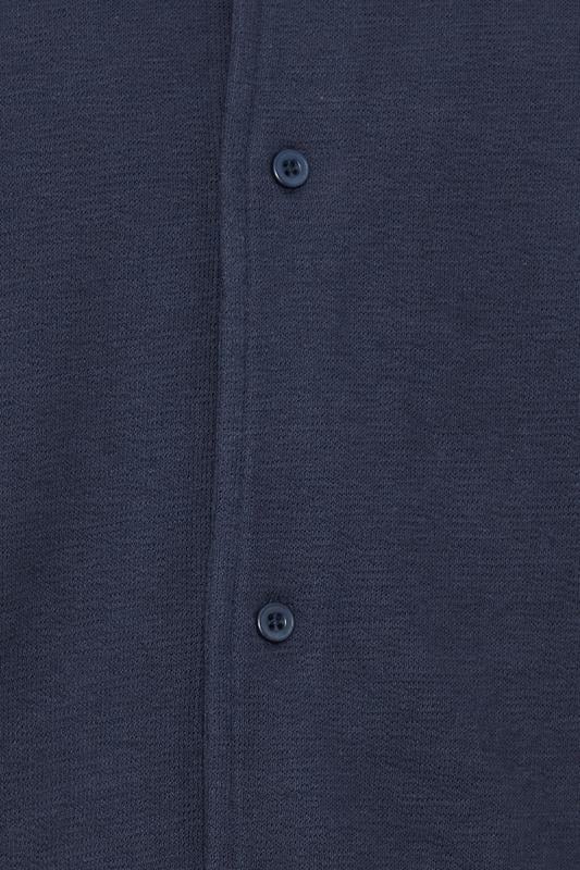 BadRhino Big & Tall Navy Blue Revere Slub Shirt | BadRhino 7