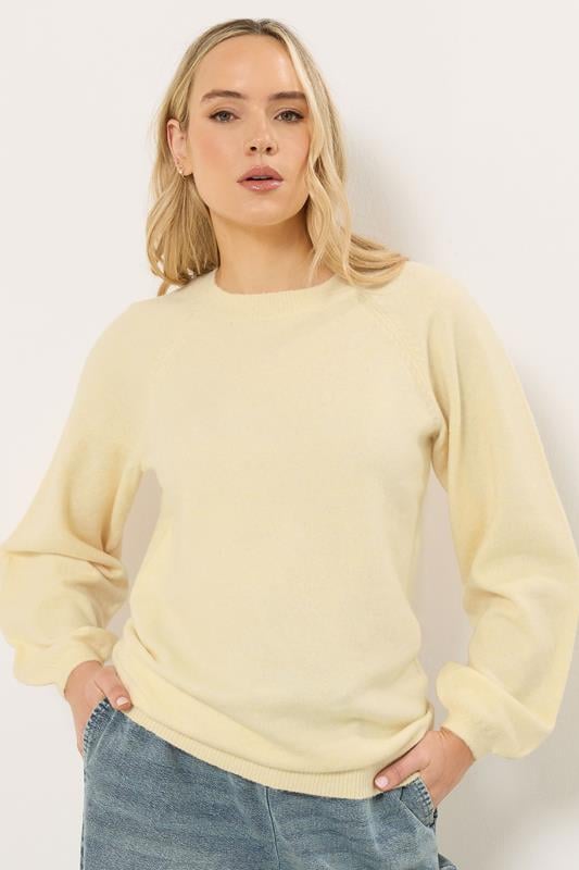  LTS Tall Butter Yellow Knit Balloon Sleeve Jumper