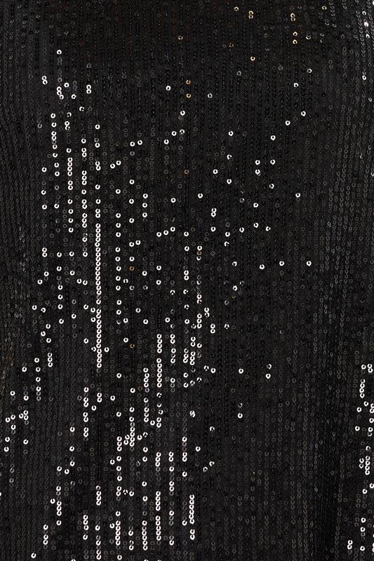 EVANS Plus Size Black Sequin Embellished Vest Top | Evans 5
