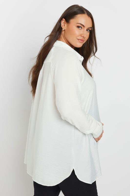 BUMP IT UP MATERNITY Plus Size White Pocket Shirt | Yours Clothing 4