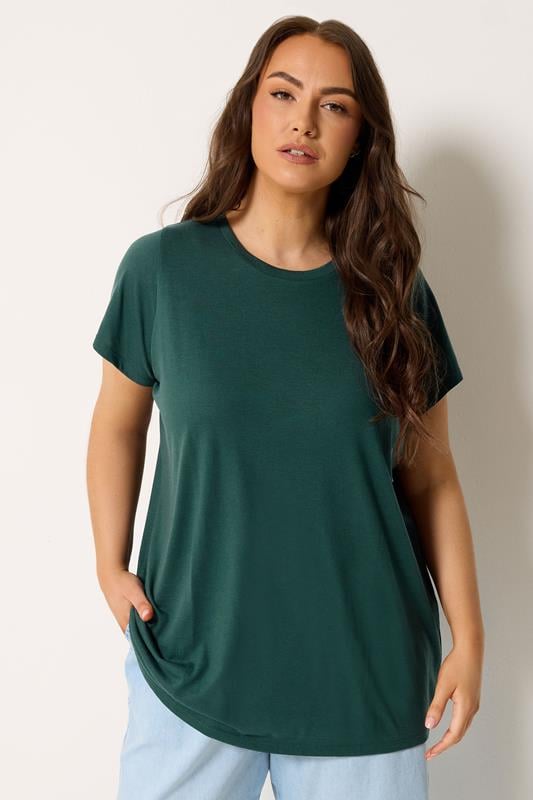  YOURS Curve Forest Green Core Basic T-Shirt