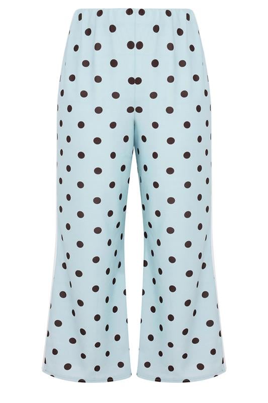 LIMITED COLLECTION Plus Size Blue Polka Dot Side Stripe Trousers | Yours Clothing 6