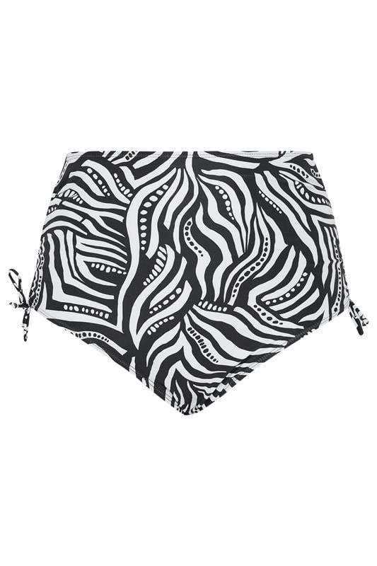 YOURS Curve Black Abstract Super High Waist Bikini Brief