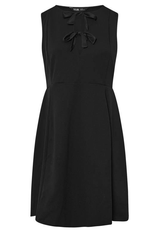 YOURS Plus Size Black Bow Tie Pinafore Dress | Yours Clothing  5