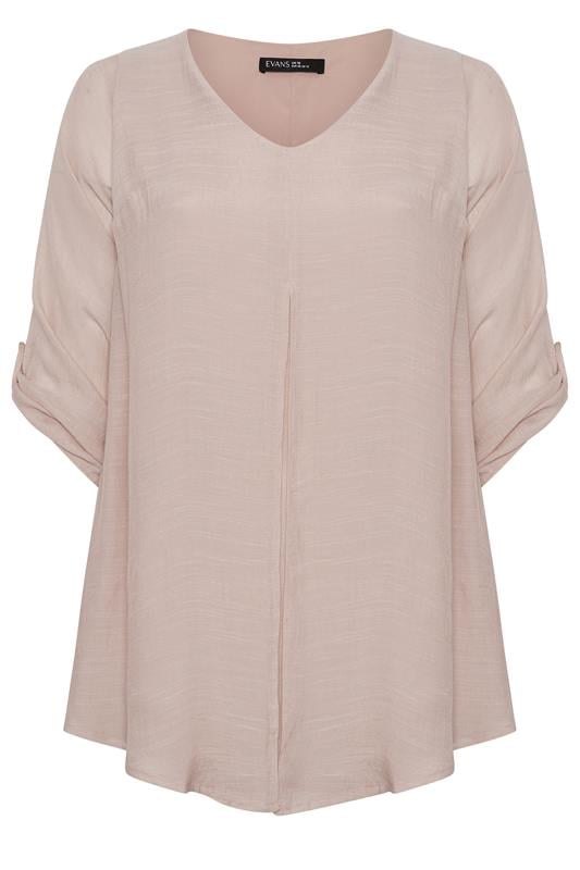 EVANS Plus Size Blush Pink Double Layer Blouse | Evans 5