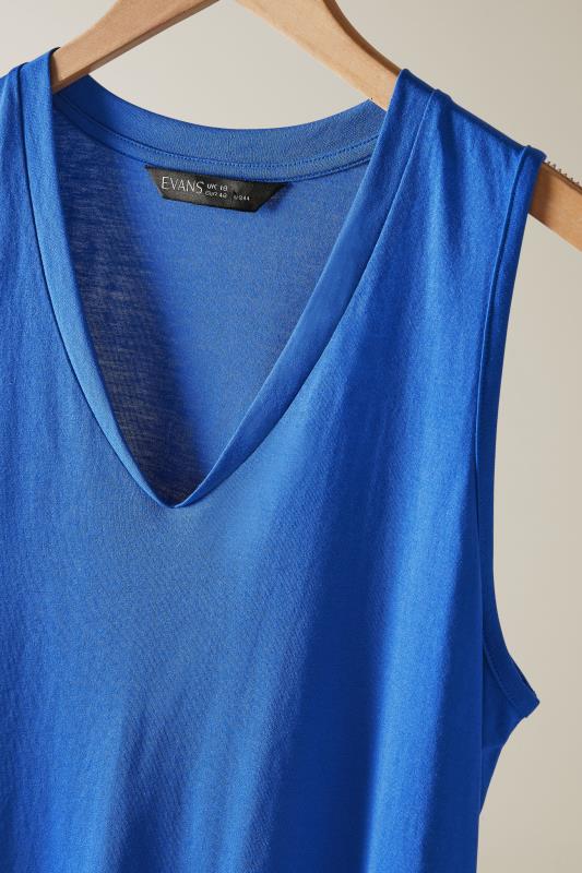 EVANS Plus Size Cobalt Blue Modal Rich Vest Top | Evans 9