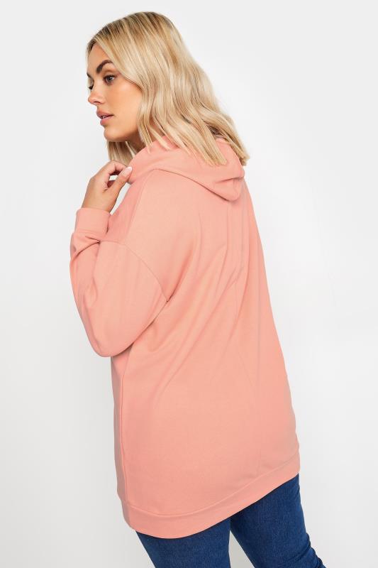 YOURS Plus Size Pink 'Paris' Sequin Embellished Hoodie  3