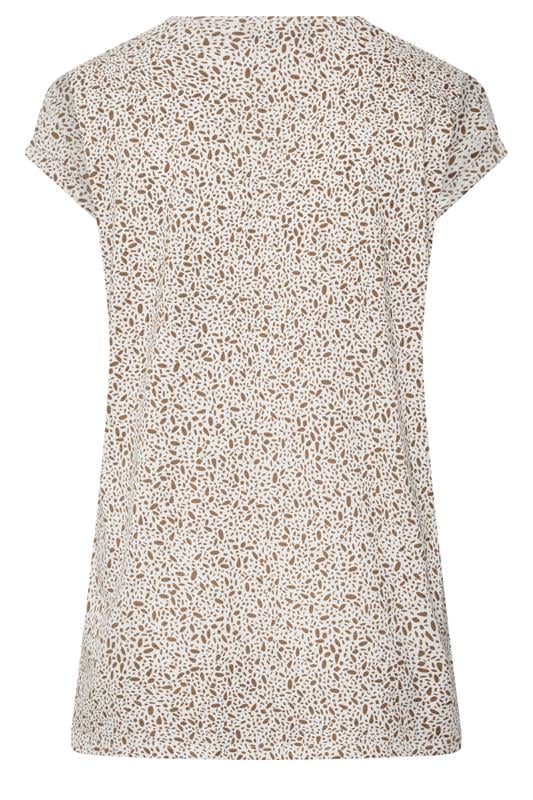 YOURS Plus Size Ivory White Pebble Print Blouse | Yours Clothing 2