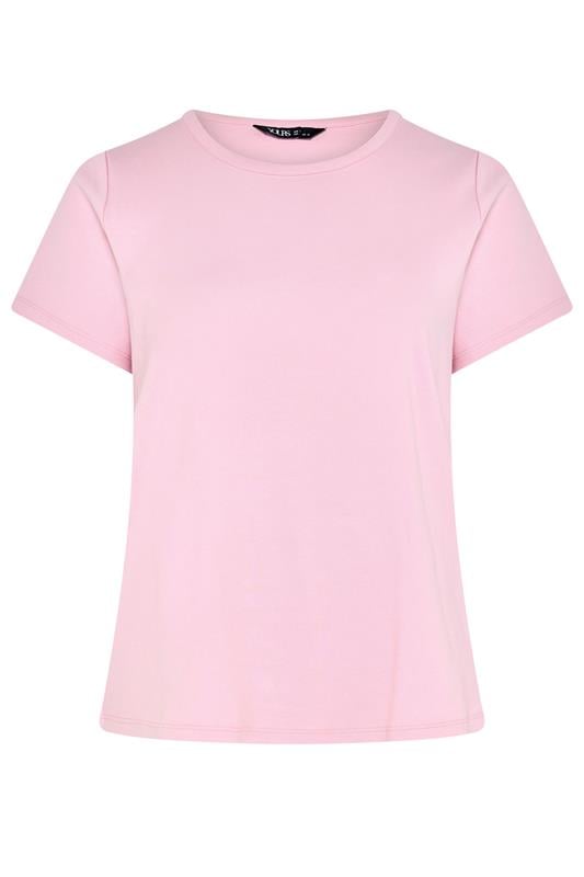 YOURS Plus Size Pink Interlock T-Shirt | Yours Clothing 5