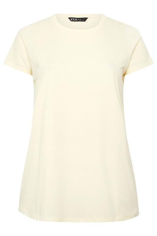 YOURS Plus Size Butter Yellow Core T-Shirt | Yours Clothing 5