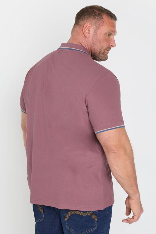 BadRhino Big & Tall Green & Blue Tipped Polo Shirt | BadRhino 4