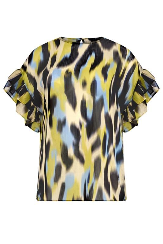 STAR Yellow Floral Flute Sleeve Top | StarByJM 1