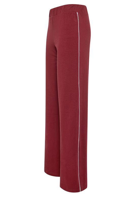 LTS Tall Women's Burgundy Red Side Stripe Cotton Wide Leg Leggings | Long Tall Sally 6