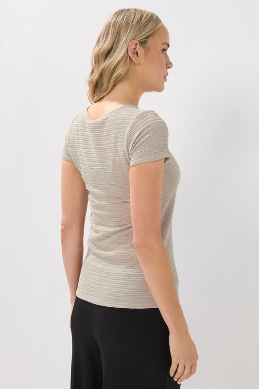 LTS Tall Ivory White Textured Slash Neck Top | Long Tall Sally 2