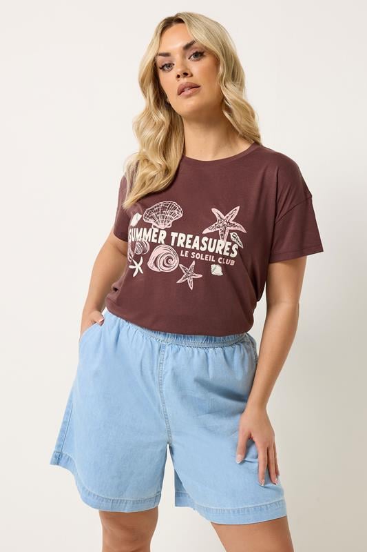  YOURS Curve Blue Denim Shorts