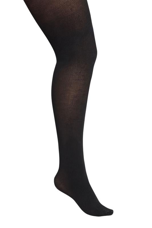 YOURS Curve Black Bamboo Tights