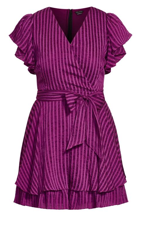 Evans Purple Wrap Mini Playsuit 4