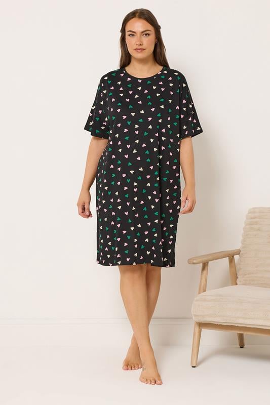 YOURSET 2 PACK Plus Size Grey 'Pasta Club' Sleep Tee Nightdresses | Yours Clothing 4