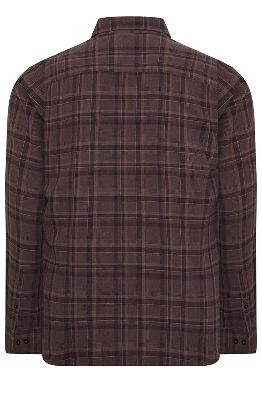 BadRhino Big & Tall Burgundy Red Check Long Sleeve Shirt | BadRhino 6