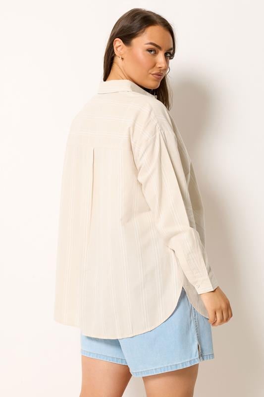 YOURS Plus Size Pink Stripe Button Shirt | Yours Clothing 4