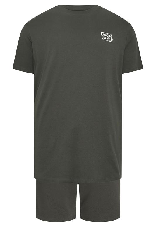 JACK & JONES Big & Tall Grey T-Shirt & Shorts Set | BadRhino 2
