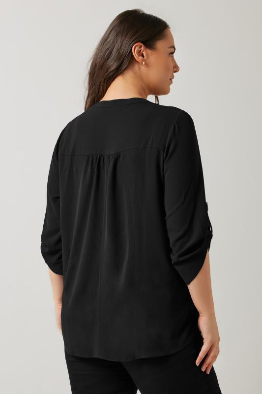 EVANS Plus Size Black Pintuck Blouse | Evans  3