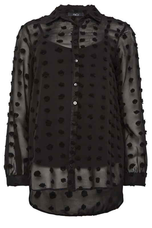 M&Co Black Dobby Spot Shirt | M&Co 8