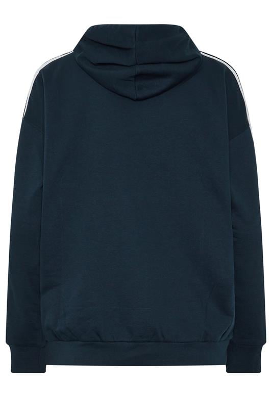 LTS Tall Women's Navy Blue Side Tape Hoodie | Long Tall Sally 6