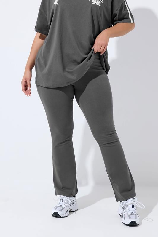 YOURS ACTIVE Curve Grey Flared Leggings