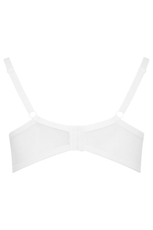 YOURS Plus Size White Broderie Padded T-Shirt Bra | Yours Clothing 6