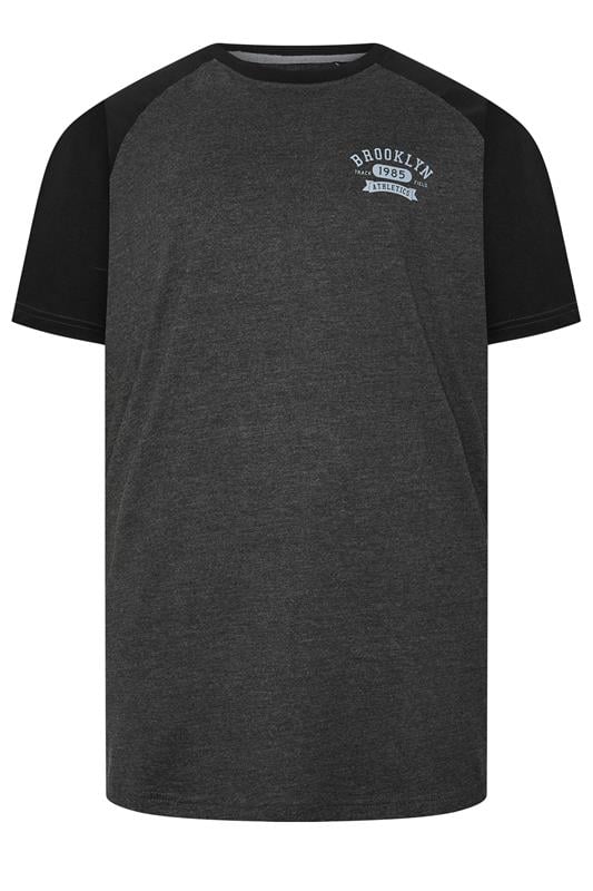 KAM Big & Tall Black 'Brooklyn' Raglan Tee | BadRhino 2