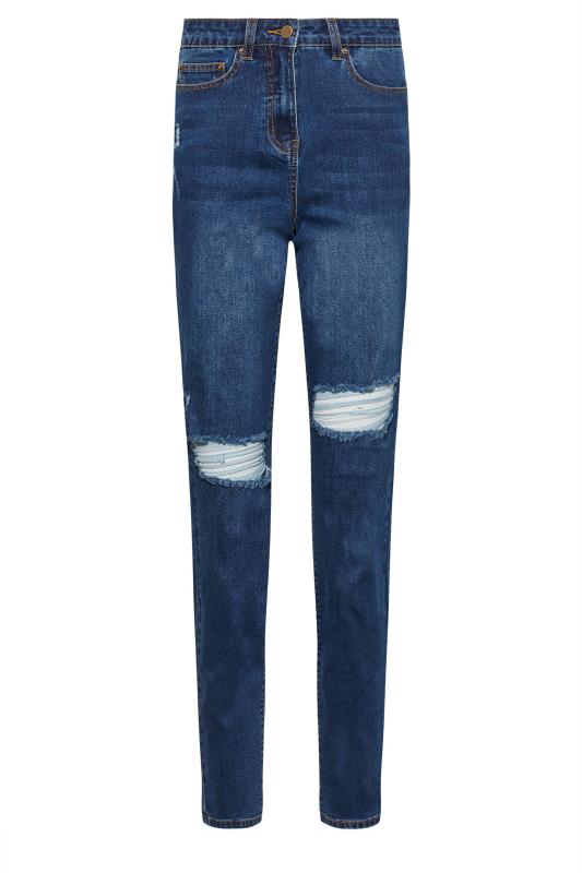 LTS Tall Women's Blue Distressed UNA Mom Jeans | Long Tall Sally 4