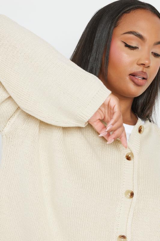 YOURS Plus Size Cream Button Up Cardigan | Yours Clothing  4