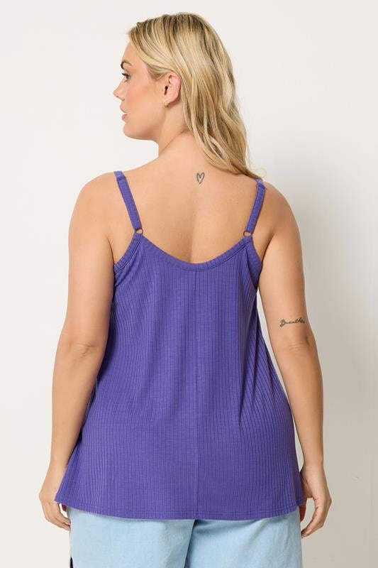 YOURS Plus Size Purple Swing Vest Top | Yours Clothing 2